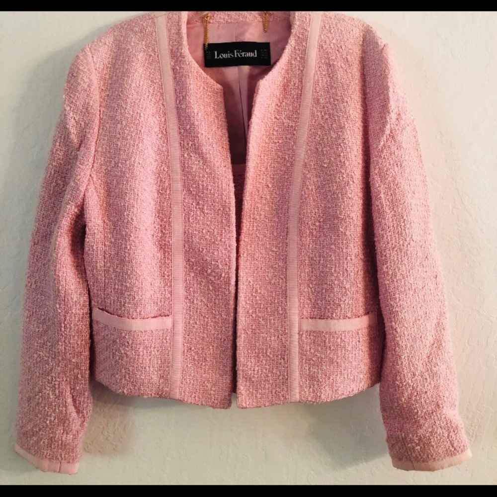 Louis Feraud three-piece cotton bouclé skirt suit